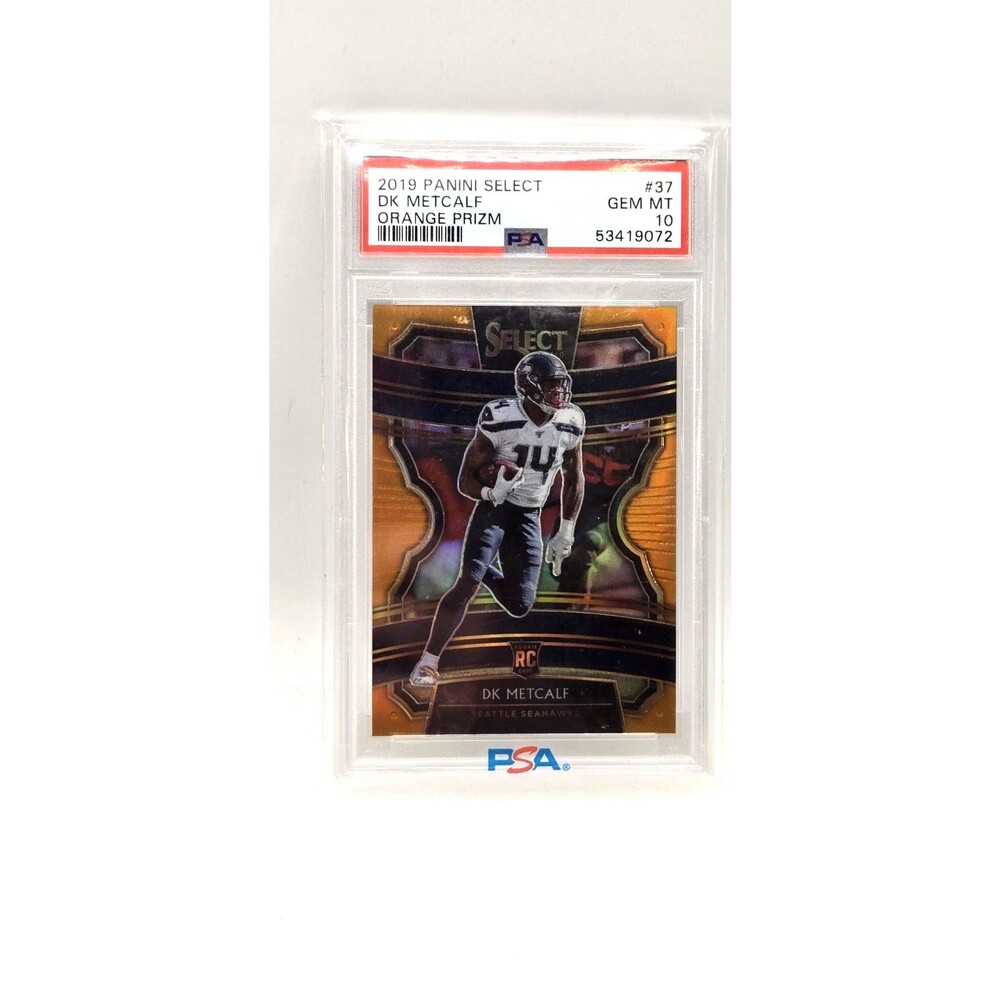 2019 DK METCALF Rookie #/49 🔥 Select Concourse ORANGE Prizm 37 🔥 PSA 10 - Rare